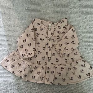 Flora Ruffle Collar Button dress